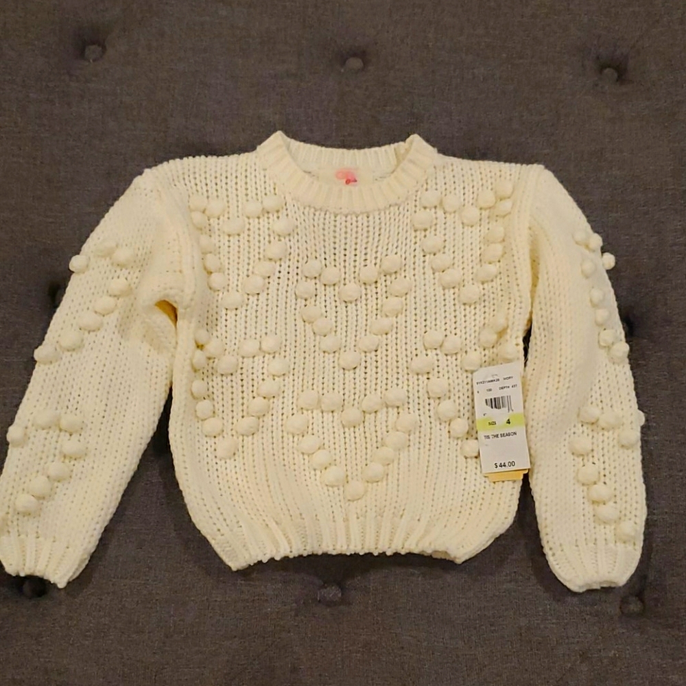 GB Girls Knit Sweater w Hearts
